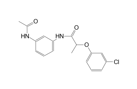 N-[3-(acetylamino)phenyl]-2-(3-chlorophenoxy)propanamide