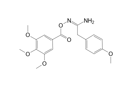 2-(4-Methoxyphenyl)-N'-[(3,4,5-trimethoxybenzoyl)oxy] ethanimidamide