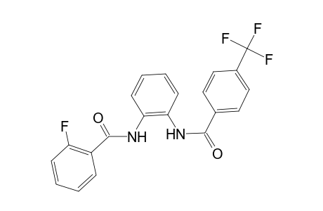 2-Fluoranyl-N-[2-[[4-(trifluoromethyl)phenyl]carbonylamino]phenyl]benzamide