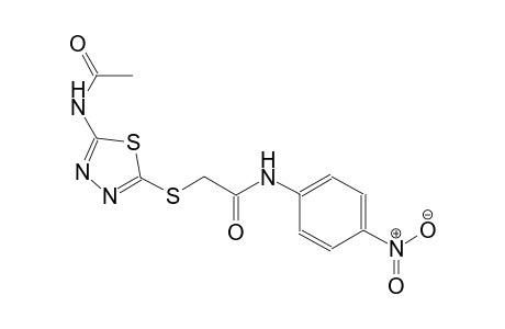 2-{[5-(acetylamino)-1,3,4-thiadiazol-2-yl]sulfanyl}-N-(4-nitrophenyl)acetamide