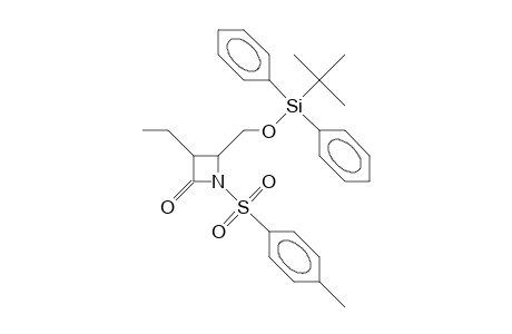 4-(T-Butyl-diphenyl-silyloxymethyl)-3-ethyl-1-(P-toluenesulfonyl)-azetidin-2-one