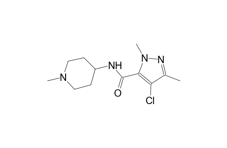 4-chloro-1,3-dimethyl-N-(1-methyl-4-piperidinyl)-1H-pyrazole-5-carboxamide