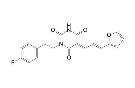 (5E)-1-[2-(4-fluorophenyl)ethyl]-5-[(2E)-3-(2-furyl)-2-propenylidene]-2,4,6(1H,3H,5H)-pyrimidinetrione