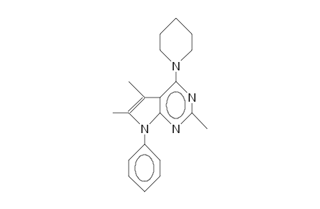 7-Phenyl-4-(1-piperidinyl)-2,5,6-trimethyl-7H-pyrrolo(2,3-D)pyrimidine