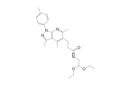 1H-pyrazolo[3,4-b]pyridine-5-propanamide, N-(2,2-diethoxyethyl)-3,4,6-trimethyl-1-(4-methylphenyl)-