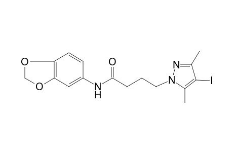 1H-Pyrazole-1-butanamide, N-(1,3-benzodioxol-5-yl)-4-iodo-3,5-dimethyl-