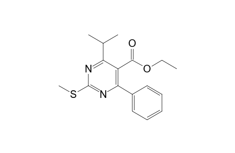 Ethyl 4-isopropyl-2-(methylthio)-6-phenylpyrimidine-5-carboxylate