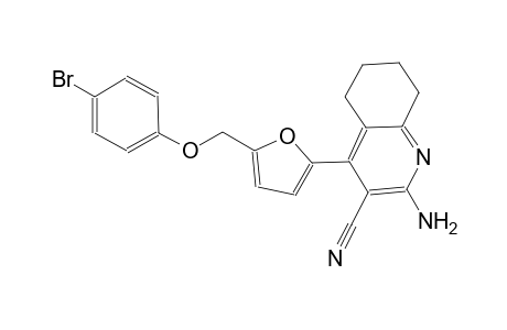 2-amino-4-{5-[(4-bromophenoxy)methyl]-2-furyl}-5,6,7,8-tetrahydro-3-quinolinecarbonitrile
