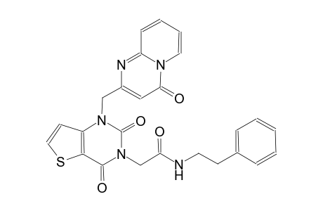 2-(2,4-dioxo-1-[(4-oxo-4H-pyrido[1,2-a]pyrimidin-2-yl)methyl]-1,4-dihydrothieno[3,2-d]pyrimidin-3(2H)-yl)-N-(2-phenylethyl)acetamide