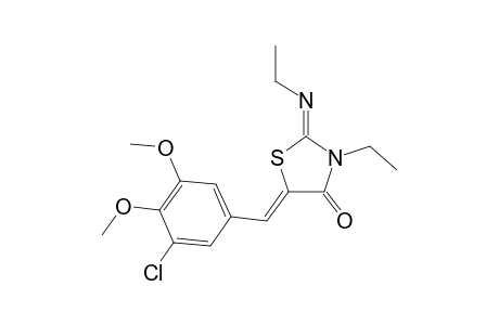 Thiazolidin-4-one, 5-(3-chloro-4,5-dimethoxybenzylidene)-3-ethyl-2-ethylimino-