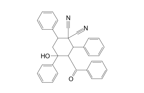 3-Benzoyl-4-hydroxy-2,4,6-triphenyl-1,1-cyclohexanedicarbonitrile