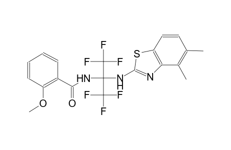 N-[1-[(4,5-dimethyl-1,3-benzothiazol-2-yl)amino]-2,2,2-trifluoro-1-(trifluoromethyl)ethyl]-2-methoxybenzamide