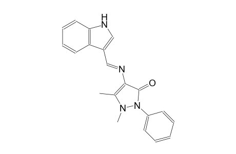 4-{[(E)-1H-indol-3-ylmethylidene]amino}-1,5-dimethyl-2-phenyl-1,2-dihydro-3H-pyrazol-3-one
