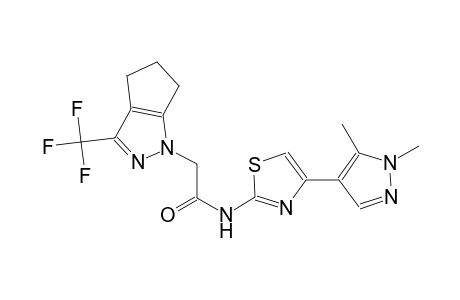 N-[4-(1,5-dimethyl-1H-pyrazol-4-yl)-1,3-thiazol-2-yl]-2-(3-(trifluoromethyl)-5,6-dihydrocyclopenta[c]pyrazol-1(4H)-yl)acetamide