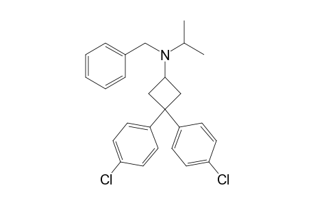3,3-bis(4-chlorophenyl)-N-(phenylmethyl)-N-propan-2-yl-1-cyclobutanamine