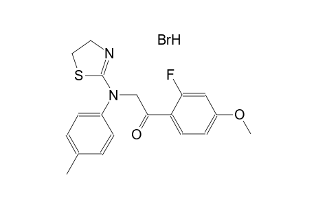 2-(4,5-dihydro-1,3-thiazol-2-yl-4-methylanilino)-1-(2-fluoro-4-methoxyphenyl)ethanone hydrobromide