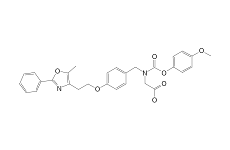 BMS-298585;PARGLUVA;MURAGLITAZAR;N-[(4-METHOXYPHENOXY)-CARBONYL]-N-[[4-[2-(5-METHYL-2-PHENYL-4-OXAZOLYL)-ETHOXY]-PHENYL]-METHYL]-GLYCINE;PARENT