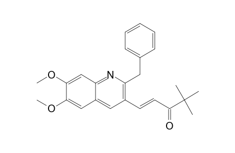 (1E)-1-(2-Benzyl-6,7-dimethoxyquinolin-3-yl)-4,4-dimethylpent-1-en-3-one