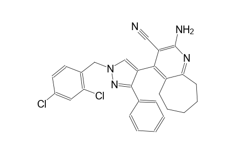 2-amino-4-[1-(2,4-dichlorobenzyl)-3-phenyl-1H-pyrazol-4-yl]-6,7,8,9-tetrahydro-5H-cyclohepta[b]pyridine-3-carbonitrile