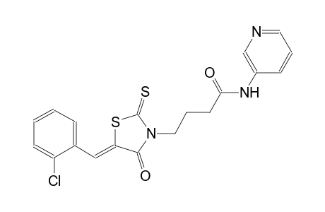 4-[(5Z)-5-(2-chlorobenzylidene)-4-oxo-2-thioxo-1,3-thiazolidin-3-yl]-N-(3-pyridinyl)butanamide