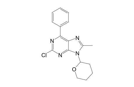 2-Chloranyl-8-methyl-9-(oxan-2-yl)-6-phenyl-purine
