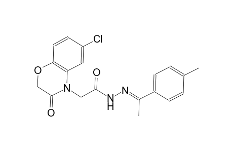 2-(6-chloro-3-oxo-2,3-dihydro-4H-1,4-benzoxazin-4-yl)-N'-[(E)-1-(4-methylphenyl)ethylidene]acetohydrazide