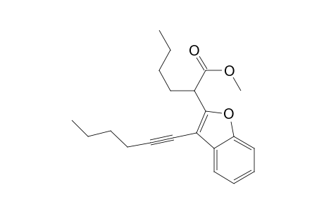 2-(3-Hex-1-ynylbenzofuran-2-yl)hexanoic acid methyl ester
