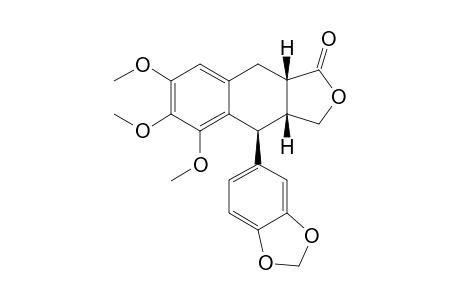 (3aR*,4S*,9aS)-4-(1,3-Benzodioxol-5-yl)-5,6,7-trimethoxy-3a,4,9,9a-tetrahydronaphtho[2,3-c]phenyl)furan-1(3H)-one