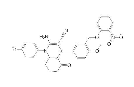 2-amino-1-(4-bromophenyl)-4-{4-methoxy-3-[(2-nitrophenoxy)methyl]phenyl}-5-oxo-1,4,5,6,7,8-hexahydro-3-quinolinecarbonitrile
