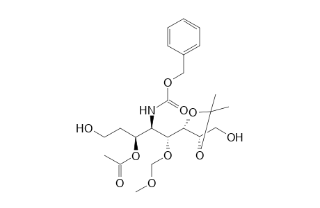 (3S,4R,5R,6S,7S)-3-Acetoxy-4-[(benzyloxy)carbonyl]amino]-6,7-(isopropylidenedioxy)-5-(methoxymethoxy)octane-1,8-diol