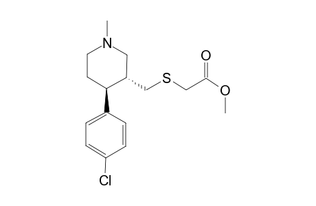 2-[(3R,4S)-4-(4-Chlorophenyl)-1-methyl-piperidin-3-ylmethylsulfanyl]-acetic Acid Methyl Ester