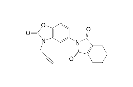 1H-Isoindole-1,3(2H)-dione, 2-[2,3-dihydro-2-oxo-3-(2-propynyl)-5-benzoxazolyl]-4,5,6,7-tetrahydro-