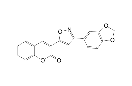 3-[3-(3,4-METHYLENEDIOXYPHENYL)-ISOXAZOL-5-YL]-2H-1-BENZOPYRAN-2-ONE