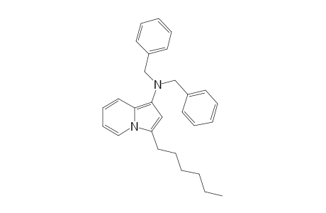 N,N-Dibenzyl-3-hexylindolizin-1-amine