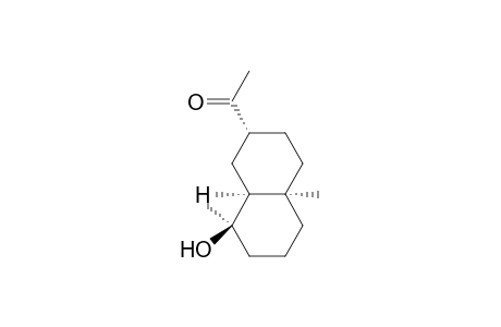 (2.alpha.,4a.alpha.,8.alpha.,8a.alpha.)-(+-)1-(Decahydro-8-hydroxy-4a,8-dimethyl-2-naphthalenyl)ethanone