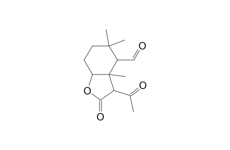4-Benzofurancarboxaldehyde, 3-acetyloctahydro-3a,5,5-trimethyl-2-oxo-