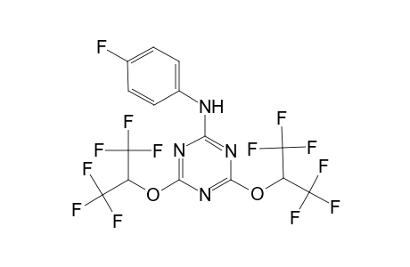 N-(4-Fluorophenyl)-4,6-bis[2,2,2-trifluoro-1-(trifluoromethyl)ethoxy]-1,3,5-triazin-2-amine