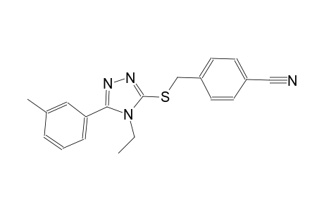 4-({[4-ethyl-5-(3-methylphenyl)-4H-1,2,4-triazol-3-yl]sulfanyl}methyl)benzonitrile