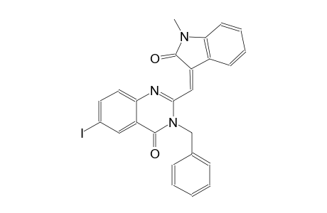 3-benzyl-6-iodo-2-[(Z)-(1-methyl-2-oxo-1,2-dihydro-3H-indol-3-ylidene)methyl]-4(3H)-quinazolinone