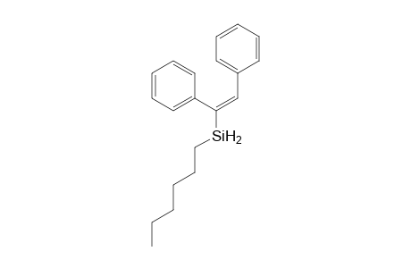 (E)-(1,2-Diphenylvinyl)(hexyl)silane