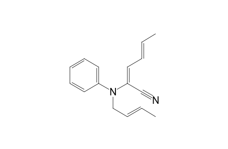 (2E,4E)-2-(N-crotylanilino)-2,4-hexadienenitrile