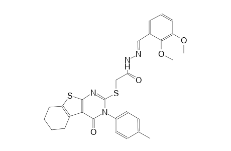 N'-[(E)-(2,3-dimethoxyphenyl)methylidene]-2-{[3-(4-methylphenyl)-4-oxo-3,4,5,6,7,8-hexahydro[1]benzothieno[2,3-d]pyrimidin-2-yl]sulfanyl}acetohydrazide
