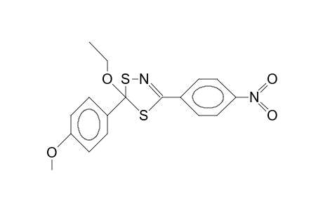 5-Ethoxy-5-(4-methoxy-phenyl)-3-(4-nitro-phenyl)-5H-1,4,2-dithiazole