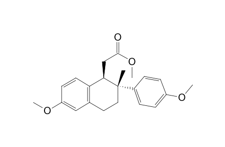 1-Naphthaleneacetic acid, 1,2,3,4-tetrahydro-6-methoxy-2-(4-methoxyphenyl)-2-methyl-, methyl ester, cis-(.+-.)-