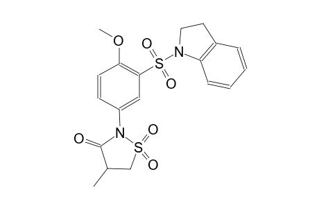 3-isothiazolidinone, 2-[3-[(2,3-dihydro-1H-indol-1-yl)sulfonyl]-4-methoxyphenyl]-4-methyl-, 1,1-dioxide