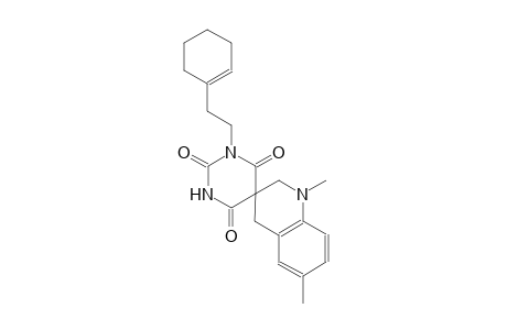 1-(2-(cyclohex-1-en-1-yl)ethyl)-1',6'-dimethyl-2',4'-dihydro-1H,1'H-spiro[pyrimidine-5,3'-quinoline]-2,4,6(3H)-trione