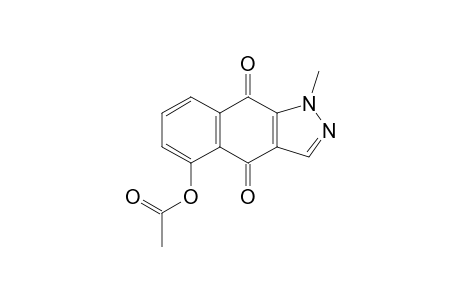 1H-Benz[f]indazole-4,9-dione, 5-(acetyloxy)-1-methyl-