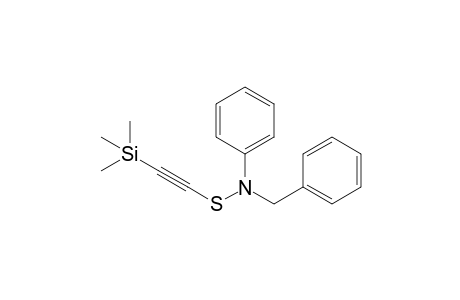 N-Benzyl-N-[2-(trimethylsilyl)ethynylthio]benzenamine