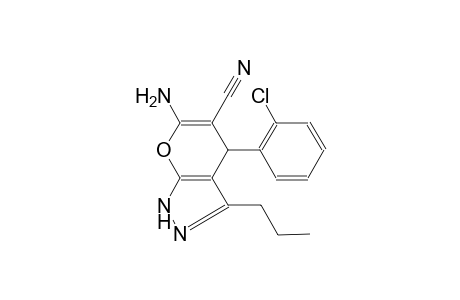 6-Amino-4-(2-chlorophenyl)-3-propyl-1,4-dihydropyrano[2,3-c]pyrazole-5-carbonitrile