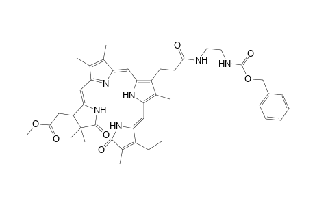 21H-Biline-3-acetic acid, 17-ethyl-1,2,3,19,23,24-hexahydro-2,2,7,8,13,18-hexamethyl-1,19-dioxo-12-[3-oxo-3-[[2-[[(phenylmethoxy)carbonyl]amino]ethyl]amino]propyl]-, methyl ester, (.+-.)-